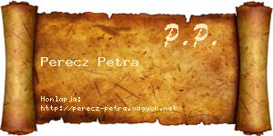 Perecz Petra névjegykártya