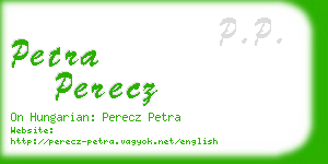 petra perecz business card